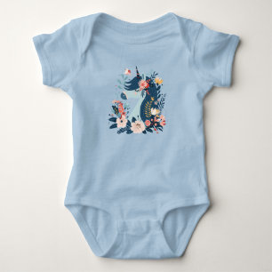 Body Rêves magiques : Unicorne Florale Bodysuit bébé