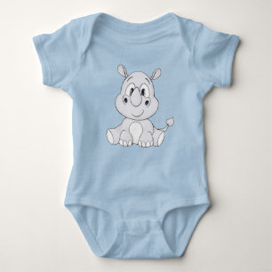 Body Rhinoceros Cartoon Graphique Bodysuit bébé