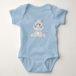 Body Rhinoceros Cartoon Graphique Bodysuit bébé