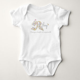 Body Riley girls name signifiant R monogramme vêtements