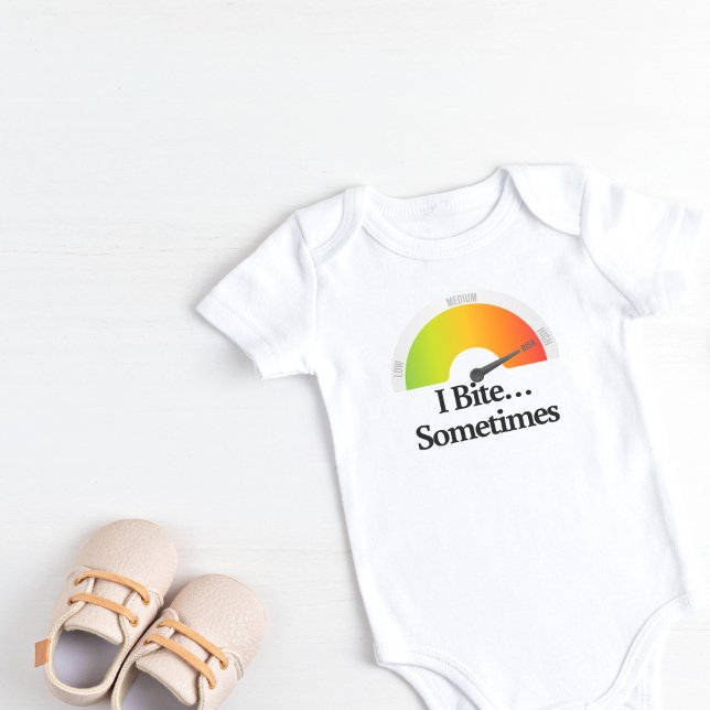 Body Risque élevé : Je mord parfois... (High Risk: I Bite sometimes... Baby Bodysuit)
