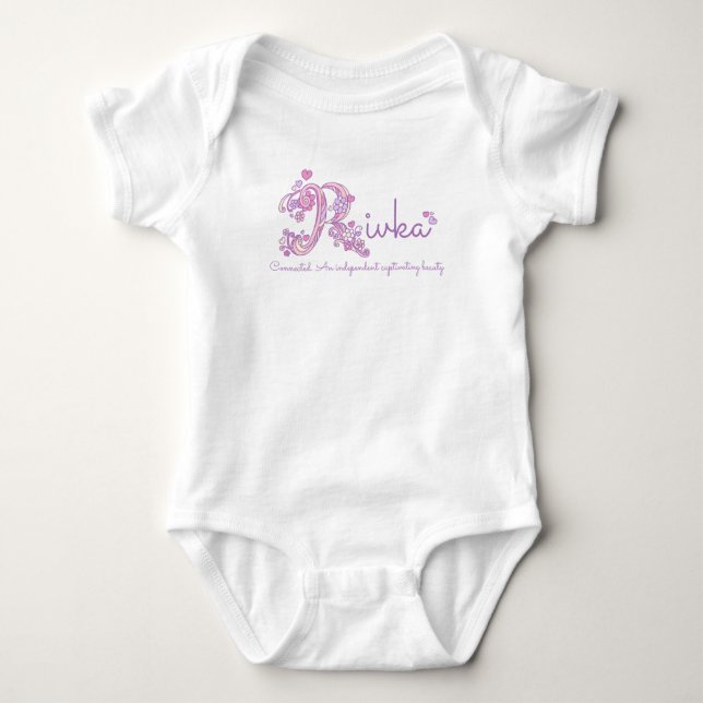 Body Rivka filles nom signification lettre R monogramme (Devant)