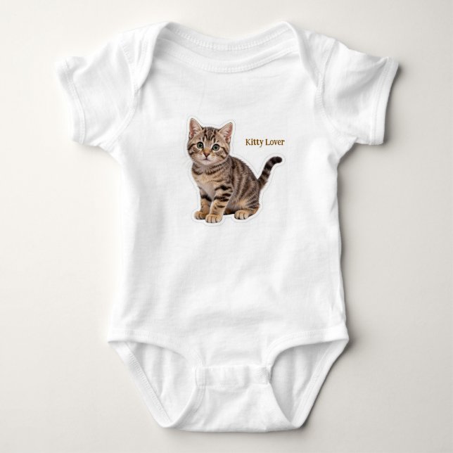 Body robe de bébé amoureux des chatons (Devant)