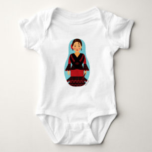 Body Robe rouge espagnole Matryoshka Baby Bodysuit