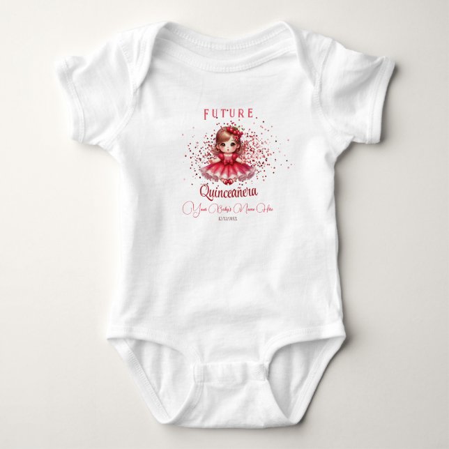 Body Robe Rouge "Future Quinceañera" (Devant)