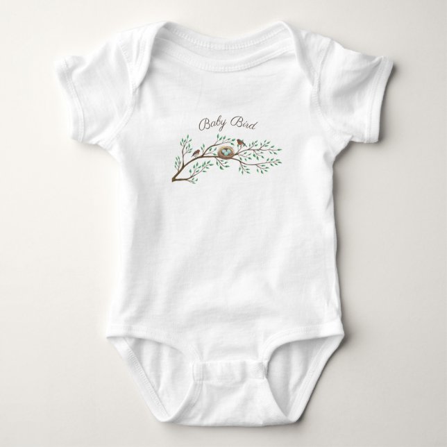 Body Robin Oiseaux Nid Oeufs Baby shower de printemps (Devant)