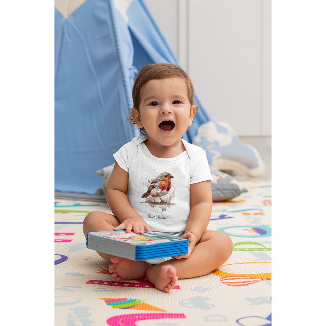 Body Robin rouge mou en aquarelle, personnalisable (Créateur téléchargé)