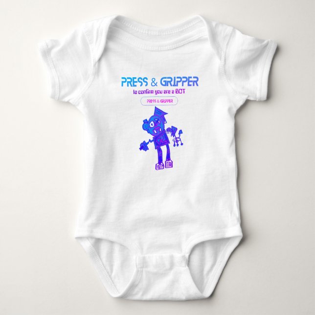 Body Robot Press & Gripper Bodysuit bébé (Devant)