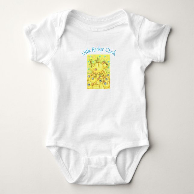 Body ROCKER CHICK Mosh Pit BABY JERSEY BODYSUIT Blanc (Devant)