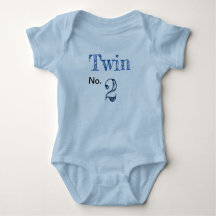 Romper "Twin no.2" bleu.