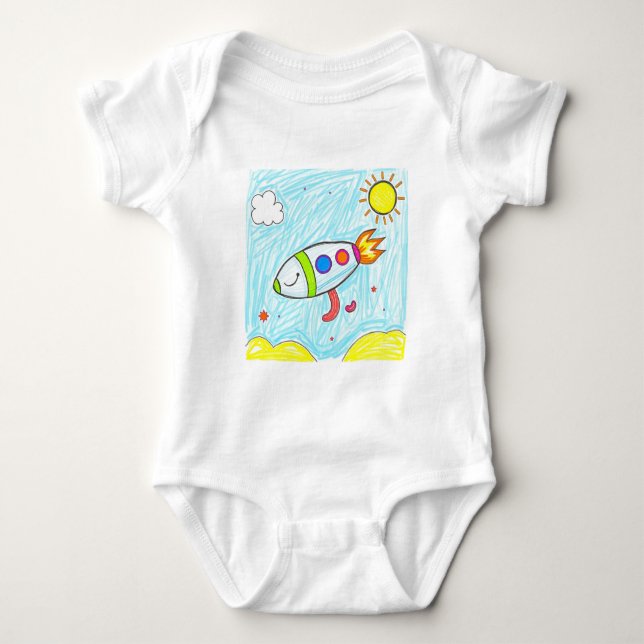 Body Roquette colorée Doodle Amusant Space Art (Devant)