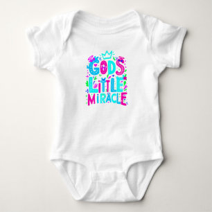 Body Rose & Bleu Joueur "Le Petit Miracle de Dieu"
