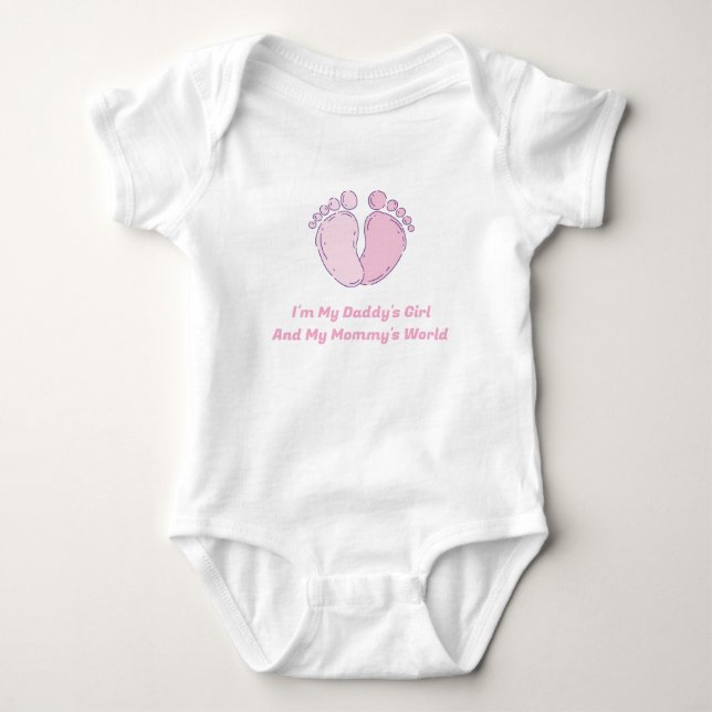 Body Rose et parfait : Bodysuit Customisé pour bébé fil (Devant)