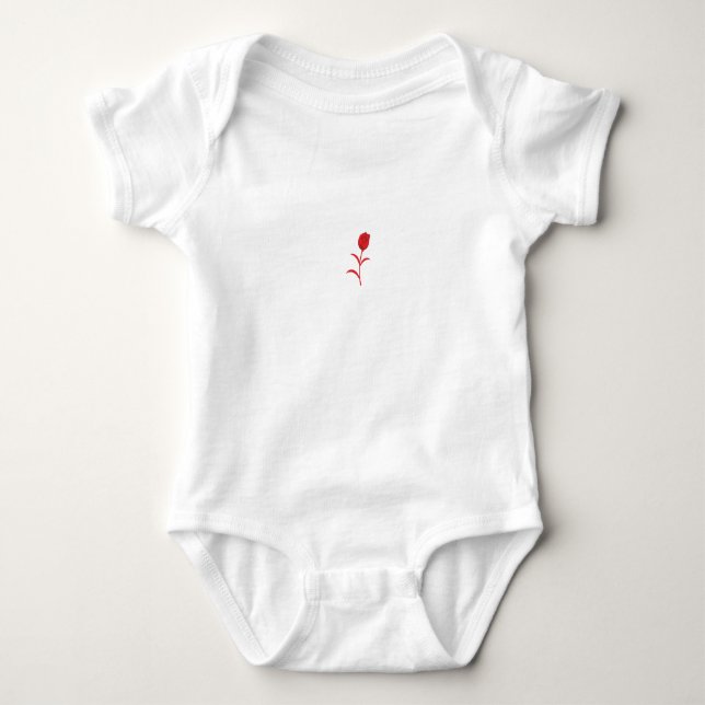 Body Rose Madder, Rouge lave, design floral (Devant)