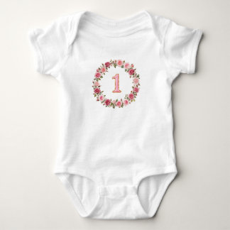 Body Rose Numéro 1 Bordure Dorée Design Élégant