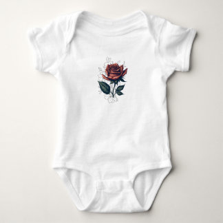 Body Rose Vintage Élégant – Design de T-Shirt d'Art Flo