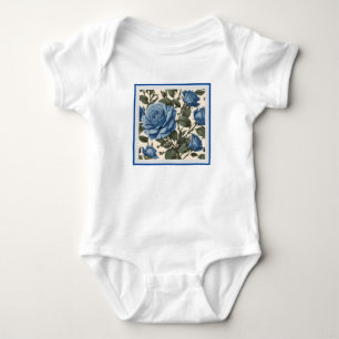 Body Roses Bleus Et Feuilles Verts,