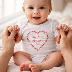 Body Rouge Coeur Ma Première Saint-Valentin 