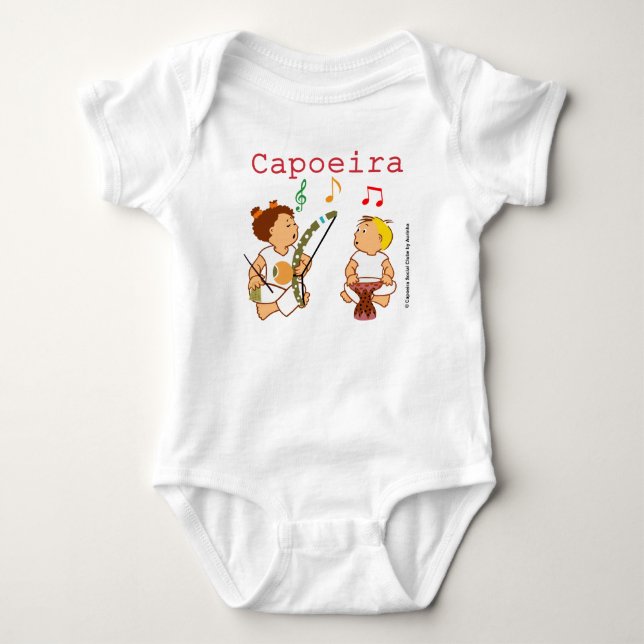 Body Roupa de bebê com desenho de de Capoeira  (Devant)