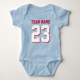 Body Royal Blue Red Baby Football Jersey Sports Romper