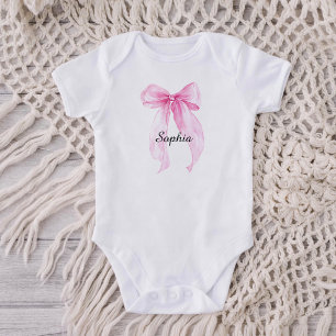 Body Ruban à noeud papillon rose