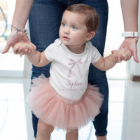 Ruban rose Bow Première coutume de Noël pour bébé