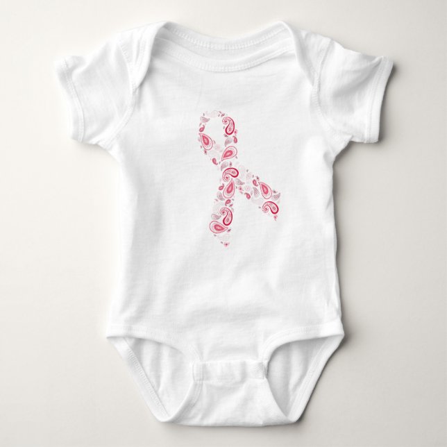Body ruban rose de Paisley (Devant)