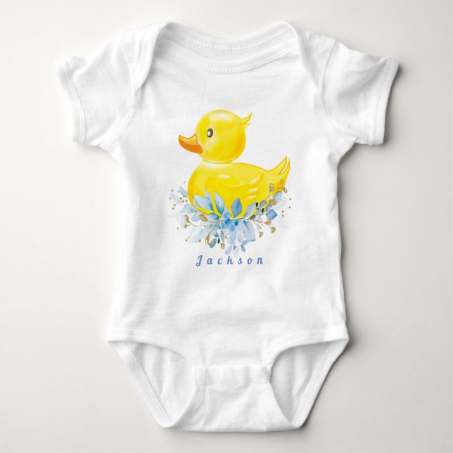 Body RUBBER DUCK Garçon Premier anniversaire T-shirt bé (Devant)