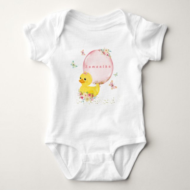 Body RUBBER DUCK Girl First Birthday T-shirt (Devant)