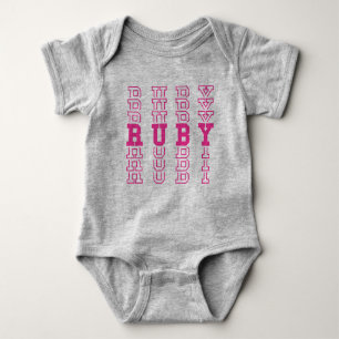 Body Ruby Cute Pink Nom Personnalisé De La Fille