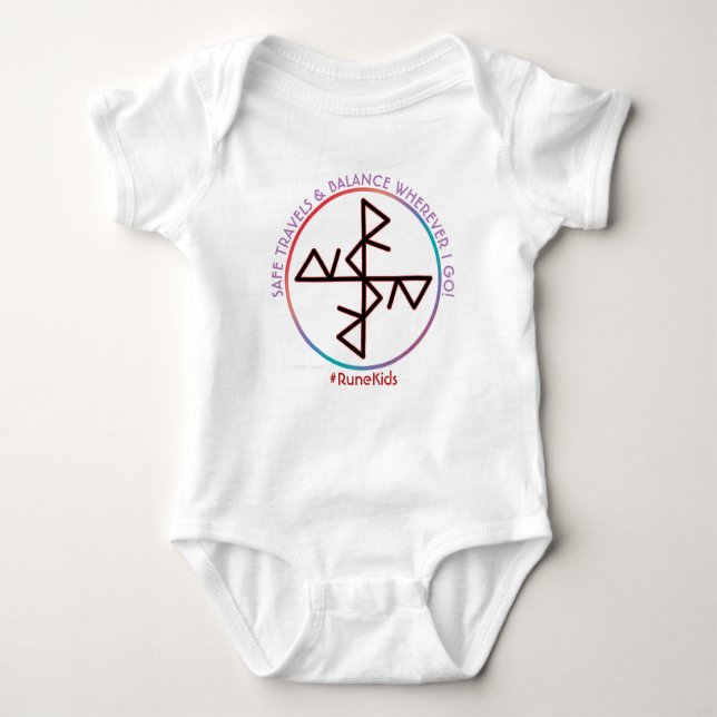 Body #RuneKids Voyage en sécurité et équilibre Bodysuit (Devant)