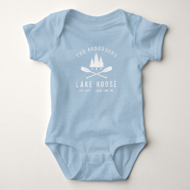 Body Rustic Lake Maison Nom de famille Bateau Oars Tree (Devant)