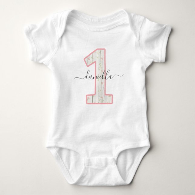 Body Rustique Shabby Chic Rose Bois Floral 1 Anniversai (Devant)