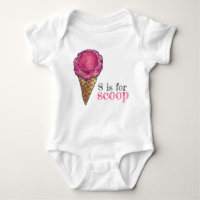S est pour Scoop Pink Strawberry Ice Cream Cone