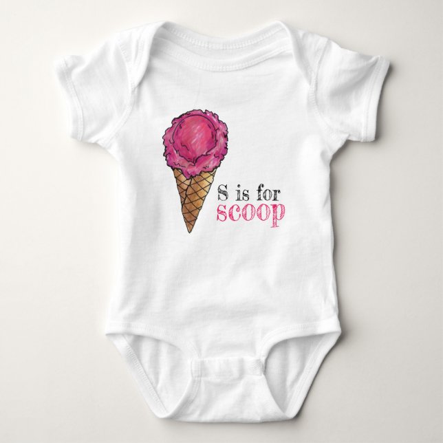 Body S est pour Scoop Pink Strawberry Ice Cream Cone (Devant)