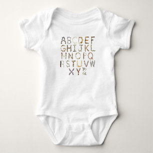 Body Sacoche papillon Alphabet bébé Alphabet Nature