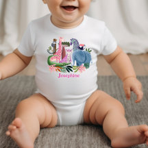 Safari jungle animals girl birthday