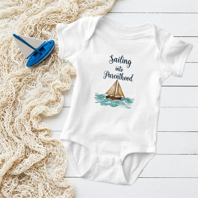 Body Sailing into Parenthood Bodysuit, Pastel Boat (Créateur téléchargé)