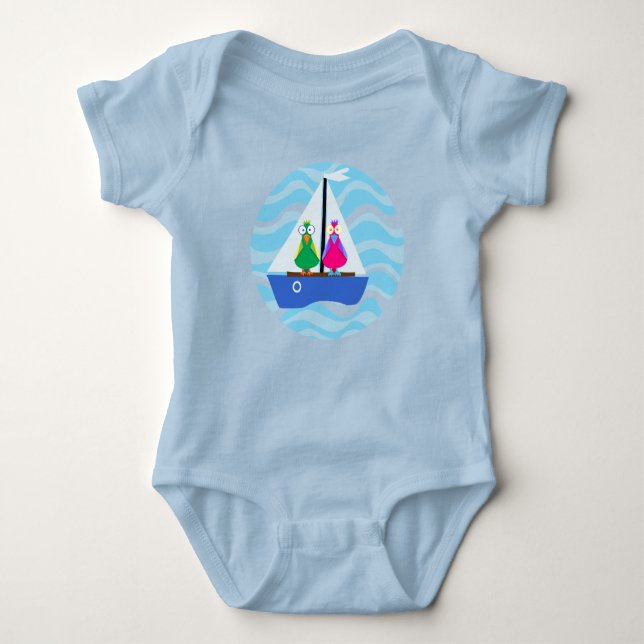 Body Sailor birds Baby Bodysuit (Devant)