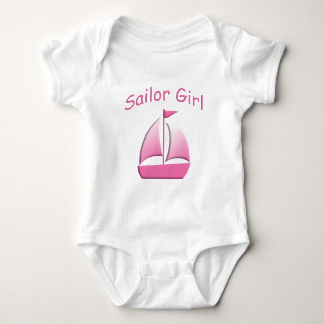 Body Sailor Girl Rose Sailboat Bodysuit (Devant)