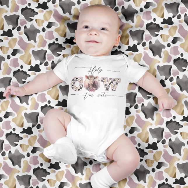 Body Saint Vache Je suis mignon costume de bébé rose fi (Créateur téléchargé)