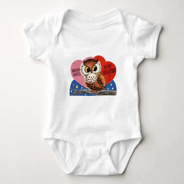 Body Saint Valentin Chouette Vintage (Devant)