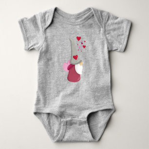 Body Saint Valentin Gnome, Gnome mignonne, Barbe, Coeur