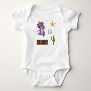 Body Salon de l'Ours Mignon Violet Cowboy Western