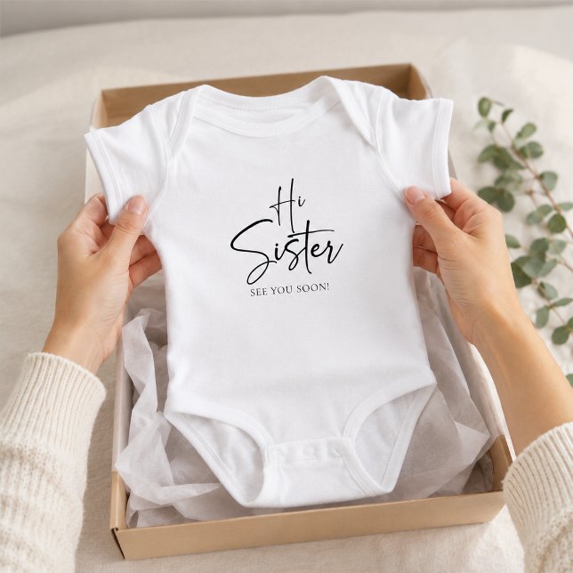 Body Salopette 'Bonjour Sœur' pour bébé (Créateur téléchargé)