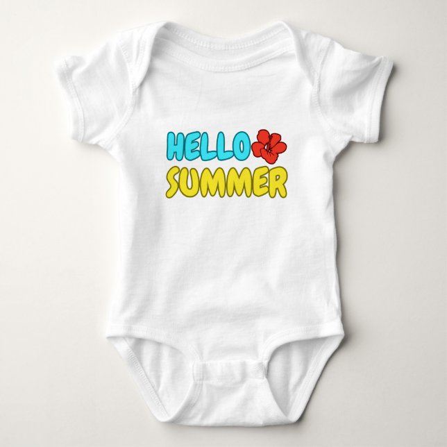 Body Salopette en jersey pour bébé Hello Summer  (Devant)