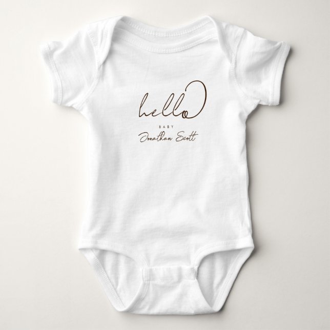 Body Salut Bébé Minimaliste Scripté  (Devant)
