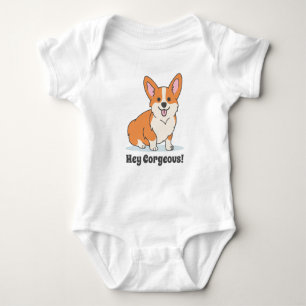 Body "Salut Corgeous" Cute Welsh Pembroke Corgi Drawing