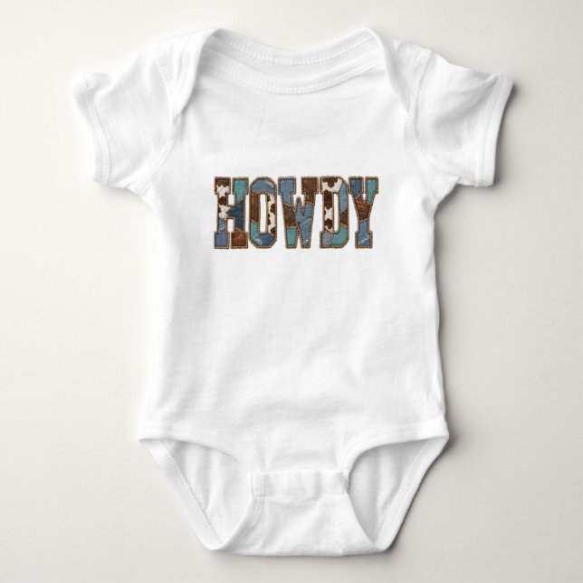 Body Salut Patchwork Western PNG Cowgirl Conception Gra (Devant)