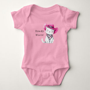 Body Salut Vachette Rose avec un Chapeau